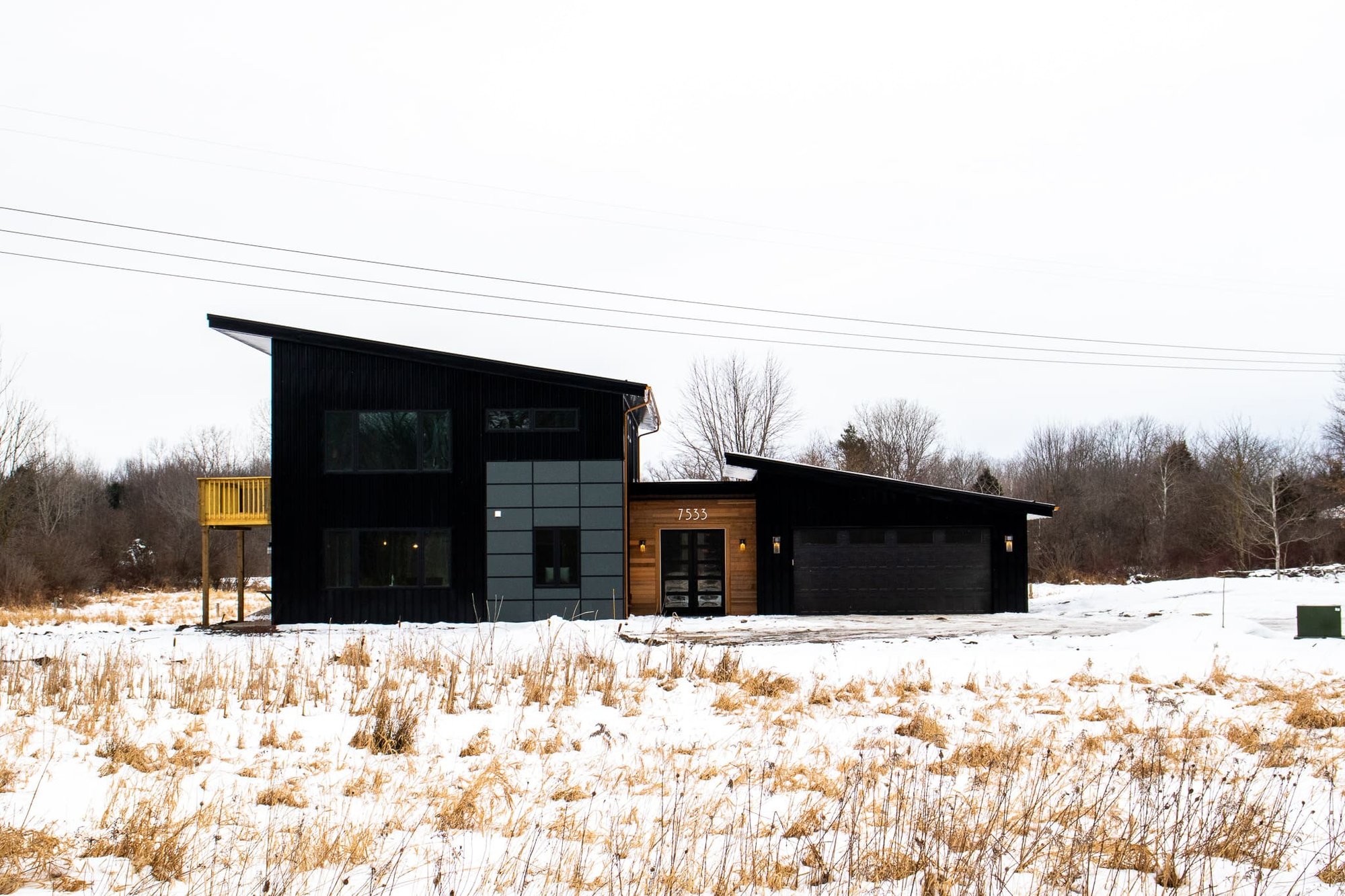 Modern, sleek custom home in Michigan