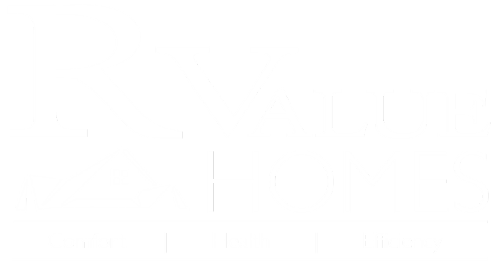 White Transparent R Value Logo